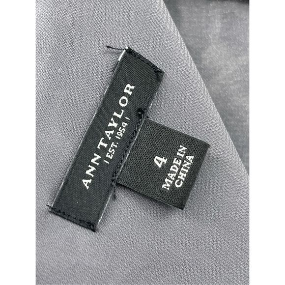 Ann Taylor Dress Silk Women Size 4 Gray Sleeveless Leopard Animal Print Cheetah - Picture 3 of 16